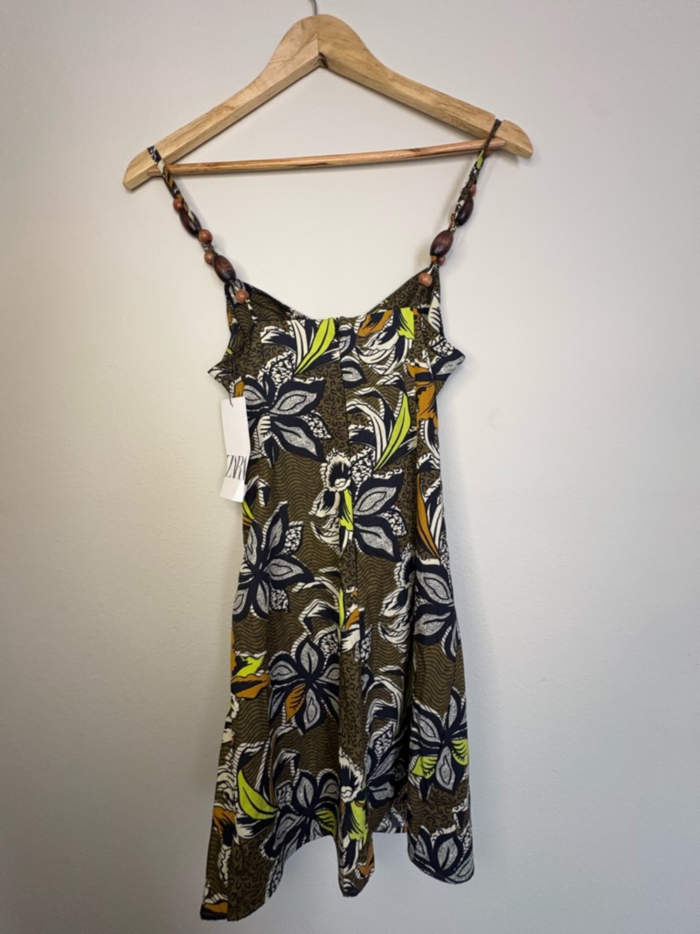 Zara Black and Yellow Floral Cutout Mini Dress - Picture 7 of 11